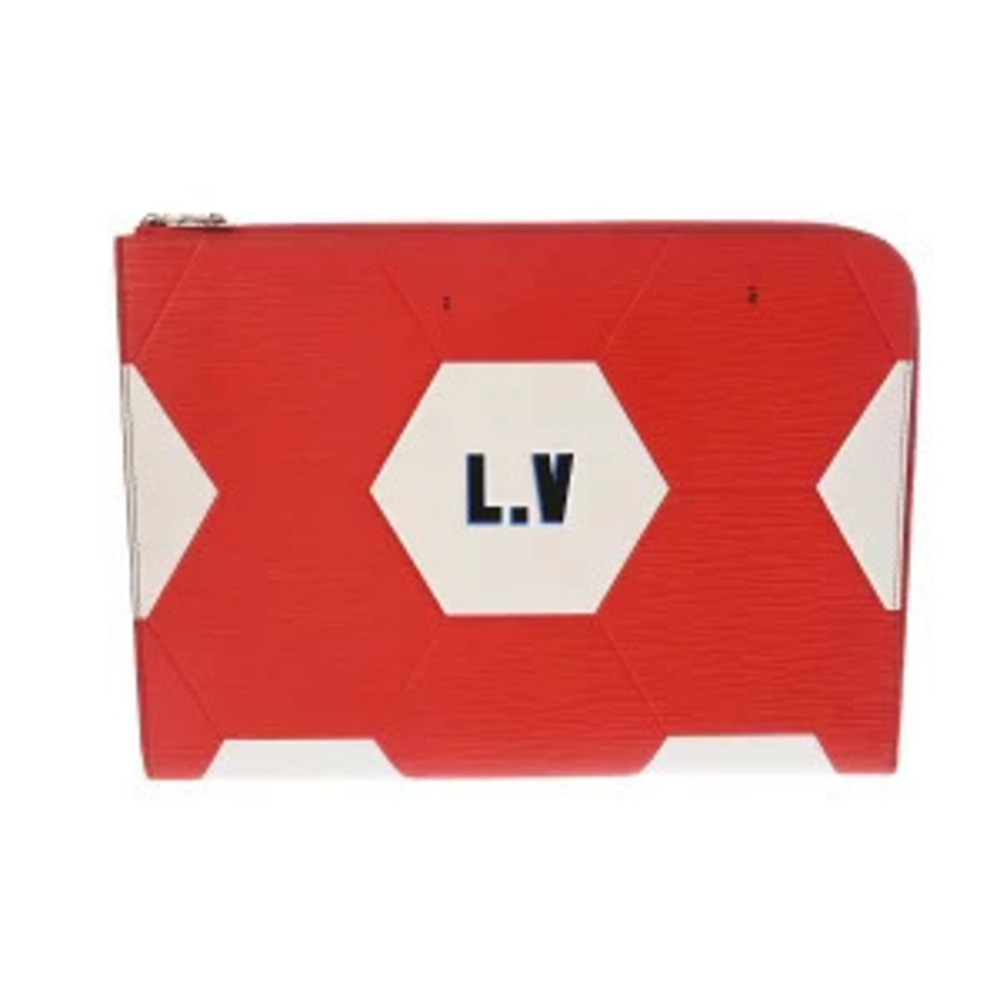 Louis Vuitton Epi Pochette Jour Rouge Red Leather Clutch Bag